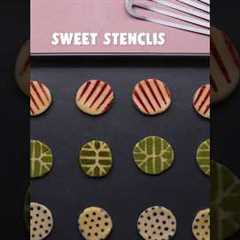 Make cookie decorating easy using everyday kitchen items as stencils #shorts