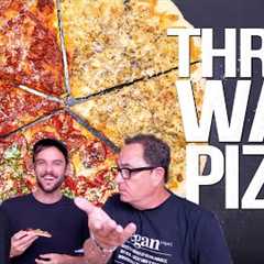 WE MADE A THREE-WAY PIZZA AND YOU WON'T BELIEVE THE RESULTS! (CAN YOU GUESS?) | SAM THE COOKING GUY