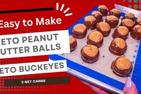 Keto Peanut Butter Balls - Low Carb Sugar Free Buckeye Candy