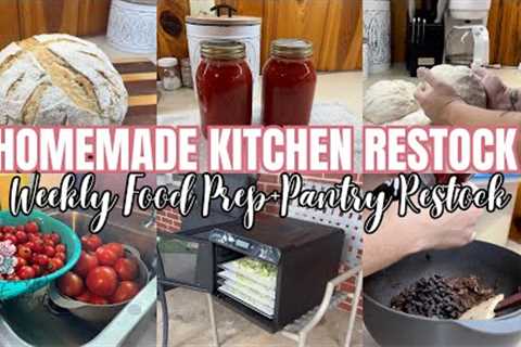 From Scratch Kitchen Restock || Easy Food Prep + Pantry Restock