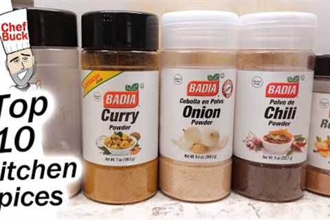 Top 10 Kitchen Spices - plus all my other travel spices and seasonings