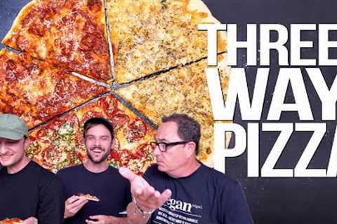 WE MADE A THREE-WAY PIZZA AND YOU WON'T BELIEVE THE RESULTS! (CAN YOU GUESS?) | SAM THE COOKING GUY