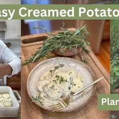 Easy Creamed Potatoes// Low Fat// Plant Based