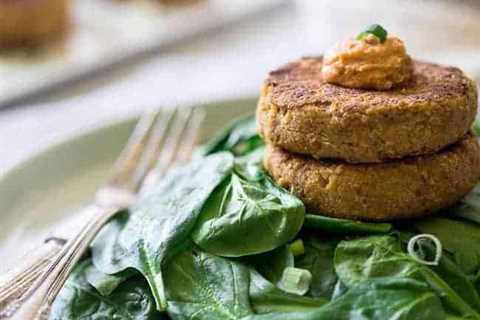 Cauliflower Fritters with Hummus  {Vegan + Gluten/Grain Free}