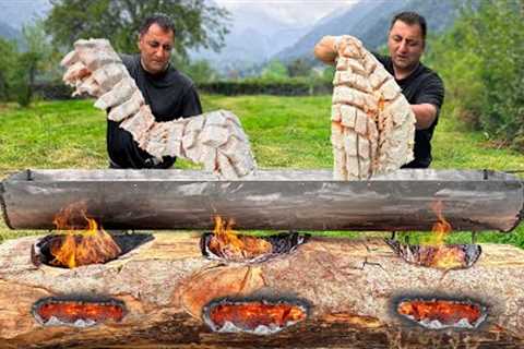 Cooking Atlantic Salmon in the Wilderness Village! This is an incredibly delicious fish!