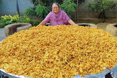 Besan Papdi Recipe | Gujrati snacks making | Indian Recipes | Veg Village Food