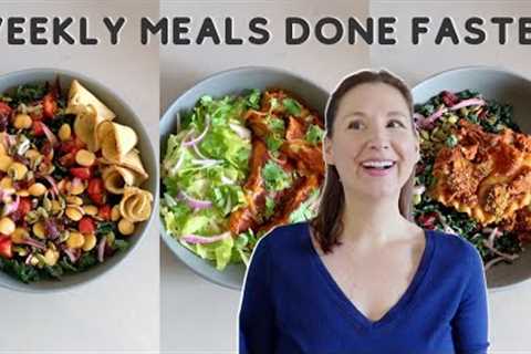 How I CUT Cook Time in HALF This Week! (Vegan, High Protein & Lots of Veggies)