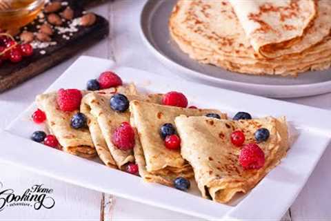 Gluten-Free Crepes - Easy Refined Sugar-Free Almond Oat Crepes Recipe