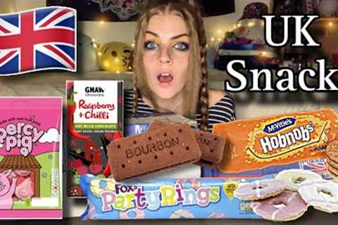 Trying SNACKS from the UNITED KINGDOM! (Vegan)