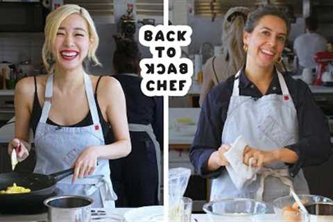 Tiffany Young Tries to Keep Up with a Professional Chef | Back-to-Back Chef | Bon Appétit