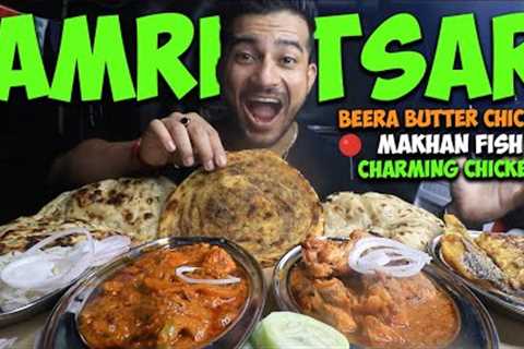 AMRITSAR''S BEST BUTTER CHICKEN, KADAI CHICKEN, MAKHAN FRIED FISH, BUTTER NAAN, GARLIC NAAN MUKBANG