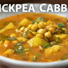 CHICKPEA CABBAGE SOUP Recipe | ONE POT Vegetarian and Vegan Meals | Chickpea Recipes