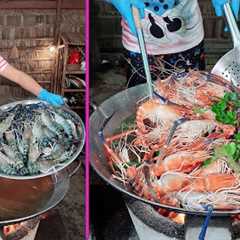 Unique style cook big shrimps - Delicious shrimps recipes - Cooking with Sreypov