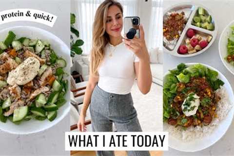 WHAT I ATE TODAY | Protein-Rich Meals | Healthy & Simple | Annie Jaffrey