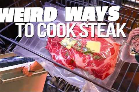 WEIRD WAYS TO COOK STEAK (WITH UNEXPECTED RESULTS...) | SAM THE COOKING GUY