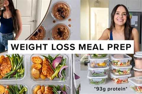 1 hour weight loss meal prep - 93g protein per day + super easy