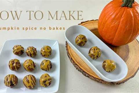 Amazing Pumpkin Spice no bakes w/ cranberries & pumpkin cream cheese frosting.  Quick Easy..