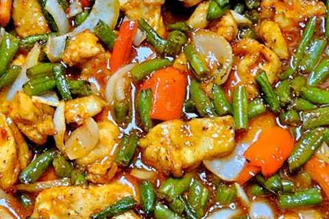 Air Fryer Chicken & Greens Bean with Ginger Sweet Chili Sauce Dreo Chefmaker