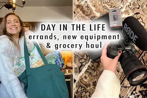 DAY IN THE LIFE: errands, new video equipment & grocery haul | XO, MaCenna Vlogs