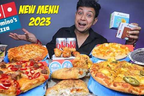 Dominos Mukbang!!! Champaran Mutton, Paneer Tikka, The 4 Cheese, Double Cheese Margherita with Sides