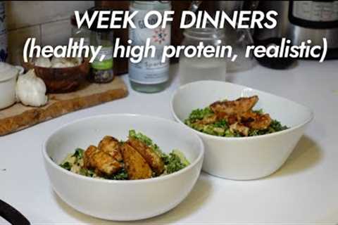 WHAT I EAT IN A WEEK FOR DINNER! High protein healthy wfpb and realistic