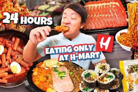 24 Hours eating ONLY H-Mart Korean Grocery Store Food