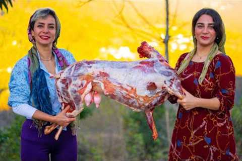 Whole tandoori lamb with Iranian saffron