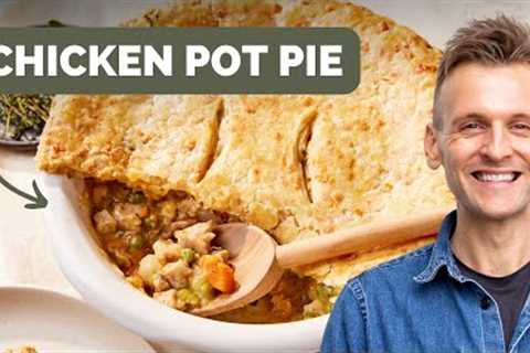 Chicken Pot Pie with Cheddar Crust