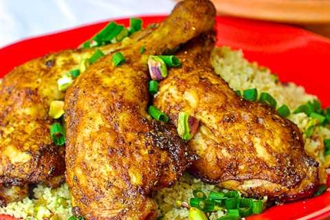 Baked Moroccan Chicken with Pistachio Lemon Couscous