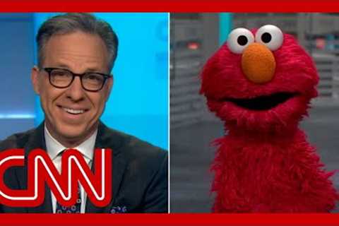 Elmo asked us all how we were doing. Jake Tapper decided to ask him too