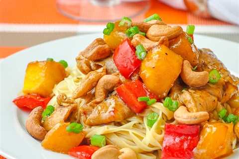 Spicy Mango Orange Pork with Cashews