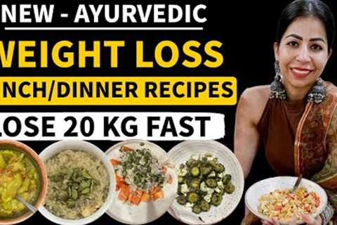 4 Ayurvedic Recipes For Fast Weight Loss | Quick & Healthy Lunch/Dinner Recipes In Hindi |Fat..