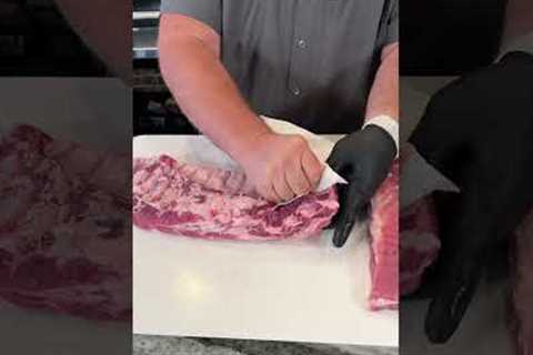 how to remove membrane from ribs  #howtobbqright #bbqribs #ribs