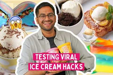 TESTING VIRAL ICE CREAM HACKS... MINDBLOWN🤯 FUN SUMMER HACKS