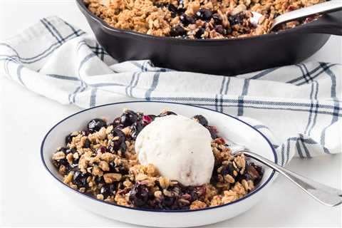 Skillet Blueberry Crisp