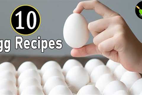 10 Egg Recipes | Anda Recipes | Muttai Recipes | Quick & Easy Egg Recipes | Tasty Indian Egg..