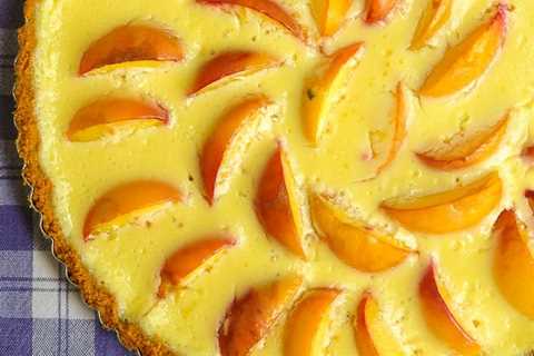 Summer Peach Custard Tart