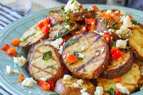 Warm Grilled Potato Salad with Lemon and Oregano