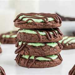 Chocolate Mint Cake Mix Cookies