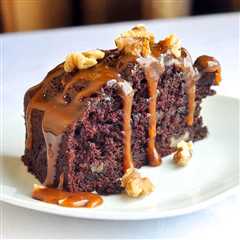 Chocolate Banana Caramel Walnut Coffee Cake