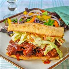 Honey Barbecue Pulled Beef Sandwiches with Creamy Dijon Coleslaw