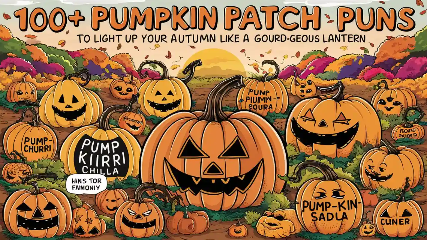 100+ Pumpkin Patch Puns for Instagram & Fall Fun - Crack Up Puns